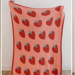 The Styled Collection x Madi Nelson collab strawberry blanket